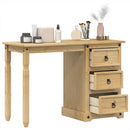 vidaXL Corona tömör fenyőfa fésülködőasztal 110x47x75 cm