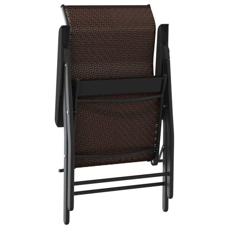 vidaXL 2 db barna polyrattan összecsukható kerti szék