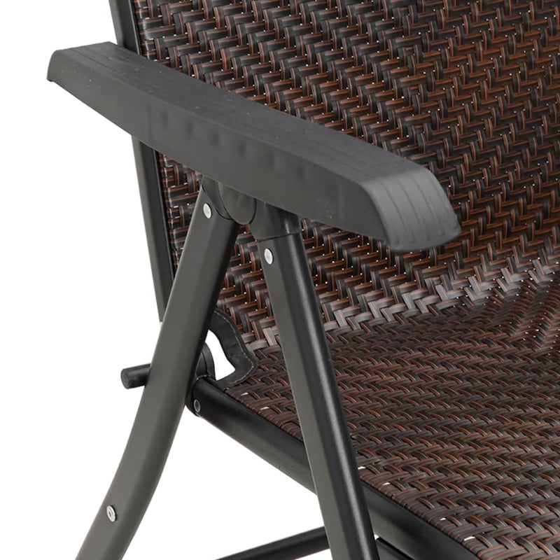 vidaXL 2 db barna polyrattan összecsukható kerti szék