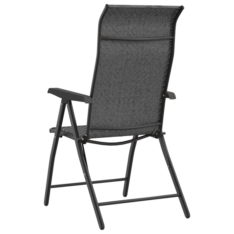 vidaXL 2 db szürke polyrattan összecsukható kerti szék