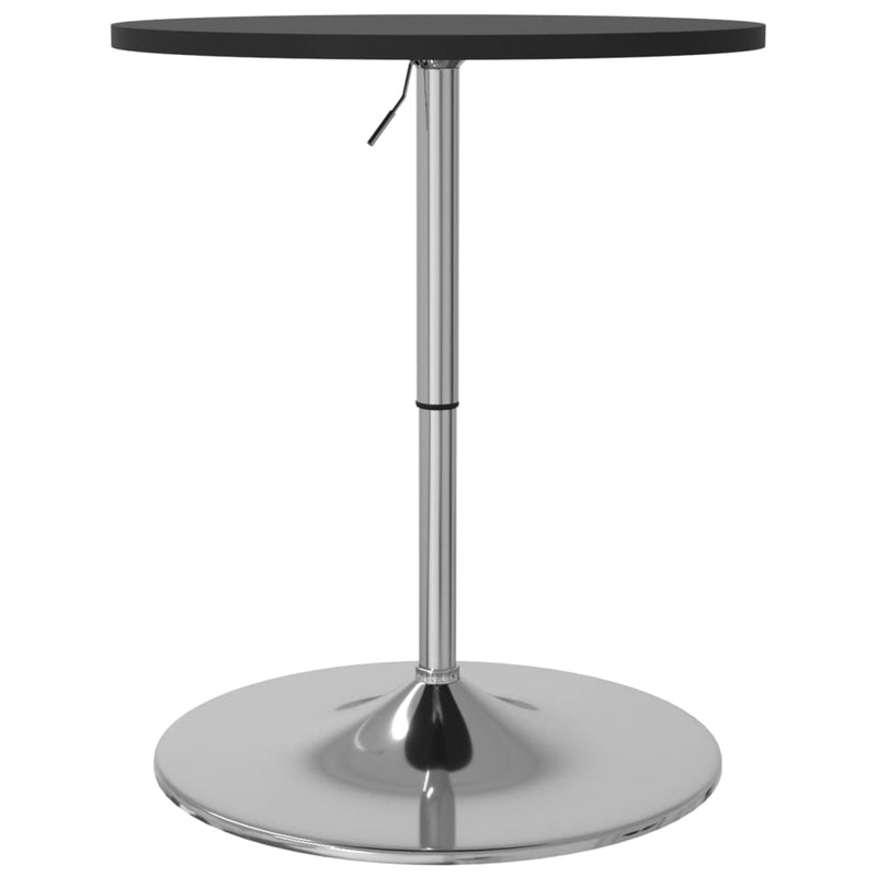 vidaXL fekete szerelt fa és krómozott acél bárasztal 60 x 60 x 90 cm