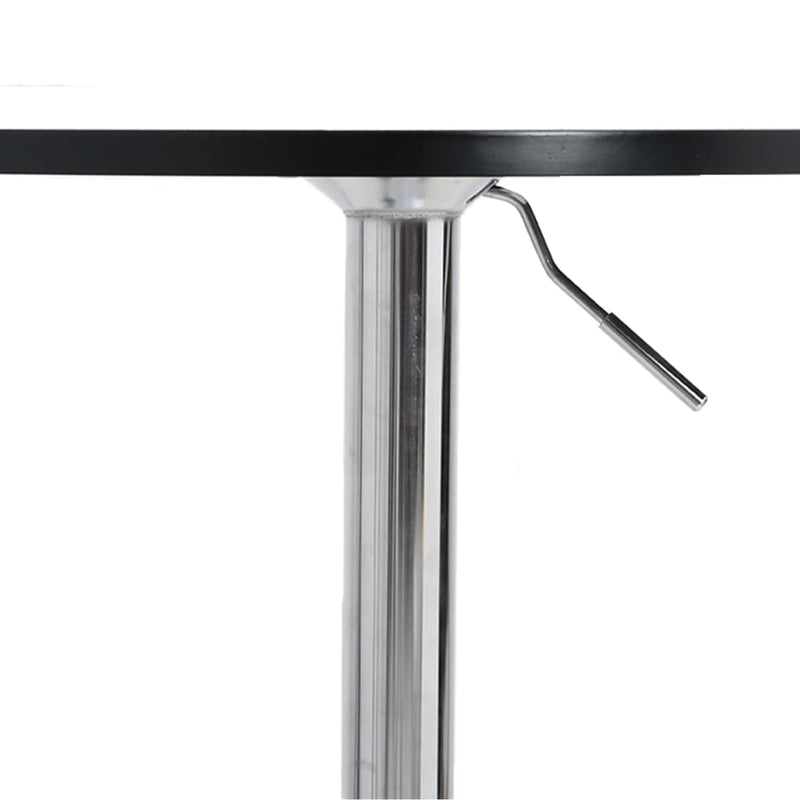 vidaXL fekete szerelt fa és krómozott acél bárasztal 60 x 60 x 90 cm
