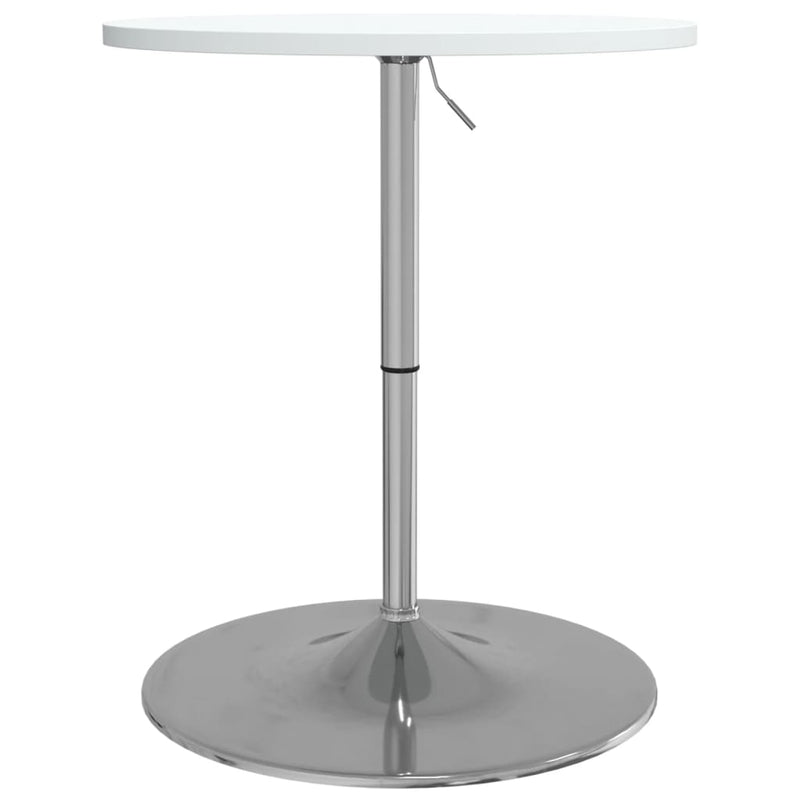vidaXL fehér szerelt fa és krómozott acél bárasztal 60 x 60 x 90 cm