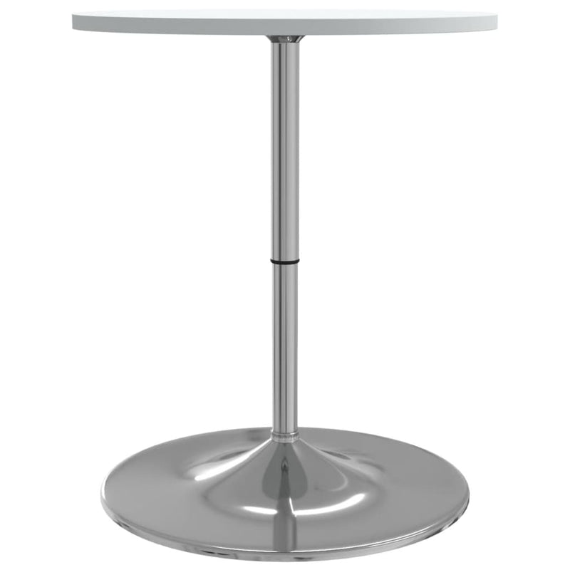 vidaXL fehér szerelt fa és krómozott acél bárasztal 60 x 60 x 90 cm