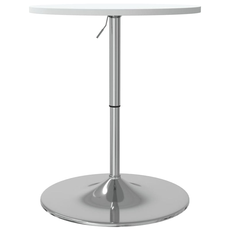 vidaXL fehér szerelt fa és krómozott acél bárasztal 60 x 60 x 90 cm