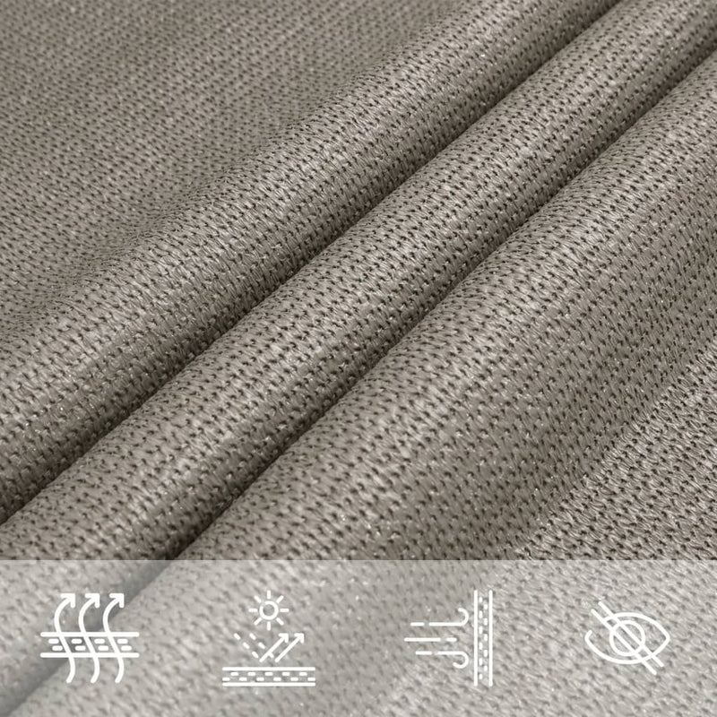 vidaXL világosszürke HDPE négyszögű napvitorla 160 g/m² 3,6x3,6 m