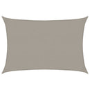 vidaXL világosszürke négyszögletű HDPE napvitorla 160 g/m² 2,5x4 m