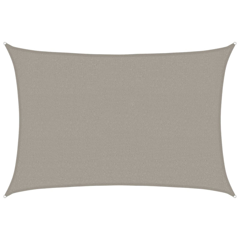 vidaXL világosszürke négyszögletű HDPE napvitorla 160 g/m² 2,5x4 m