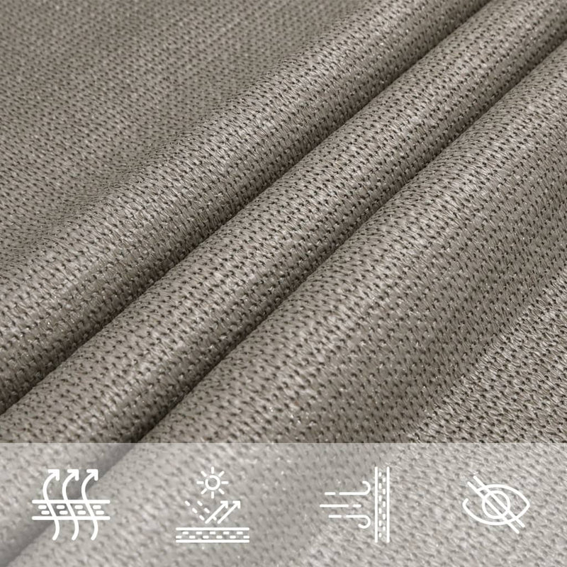 vidaXL világosszürke négyszögletű HDPE napvitorla 160 g/m² 2,5x5 m