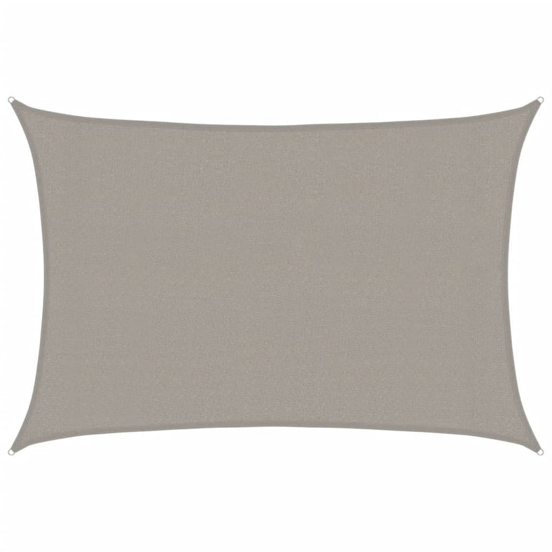 vidaXL világosszürke négyszögletű HDPE napvitorla 160 g/m² 3x4,5 m