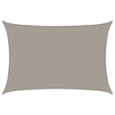 vidaXL világosszürke négyszögletű HDPE napvitorla 160 g/m² 3x5 m