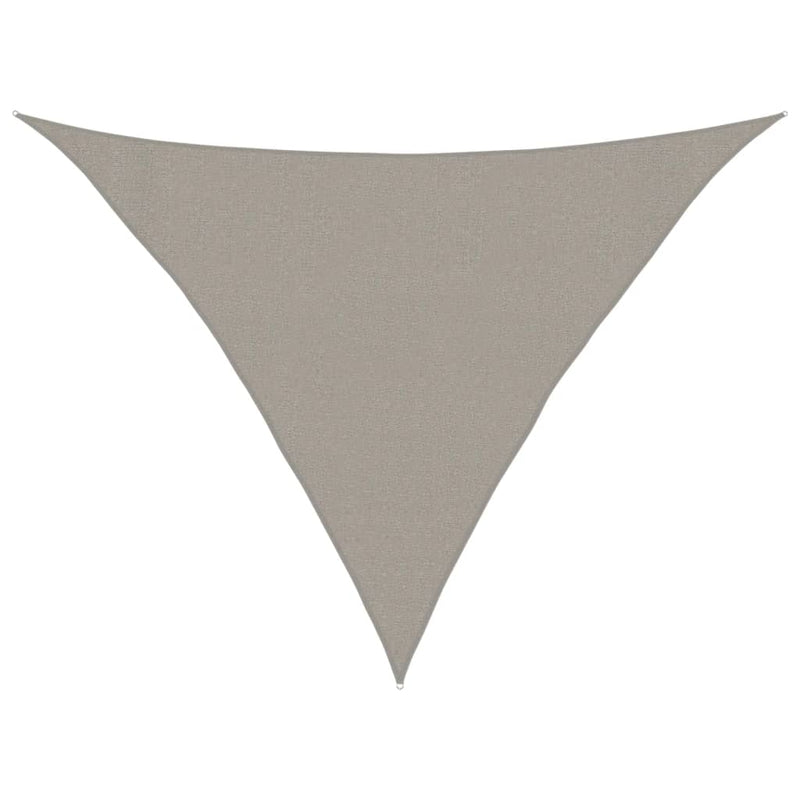 vidaXL világosszürke háromszög alakú HDPE napvitorla 160 g/m² 3x3x4,2m
