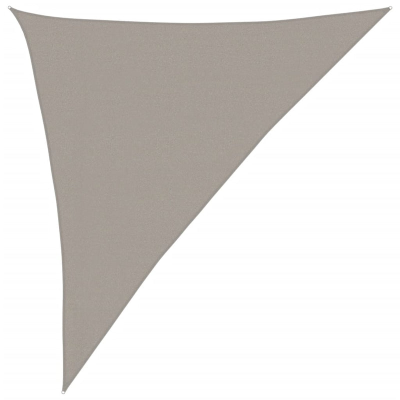 vidaXL világosszürke háromszög alakú HDPE napvitorla 160 g/m² 3x4x5 m