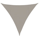 vidaXL világosszürke háromszög alakú HDPE napvitorla 160 g/m² 4x4x4 m