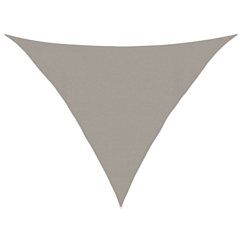 vidaXL világosszürke háromszög alakú HDPE napvitorla 160 g/m² 4x4x5,8m