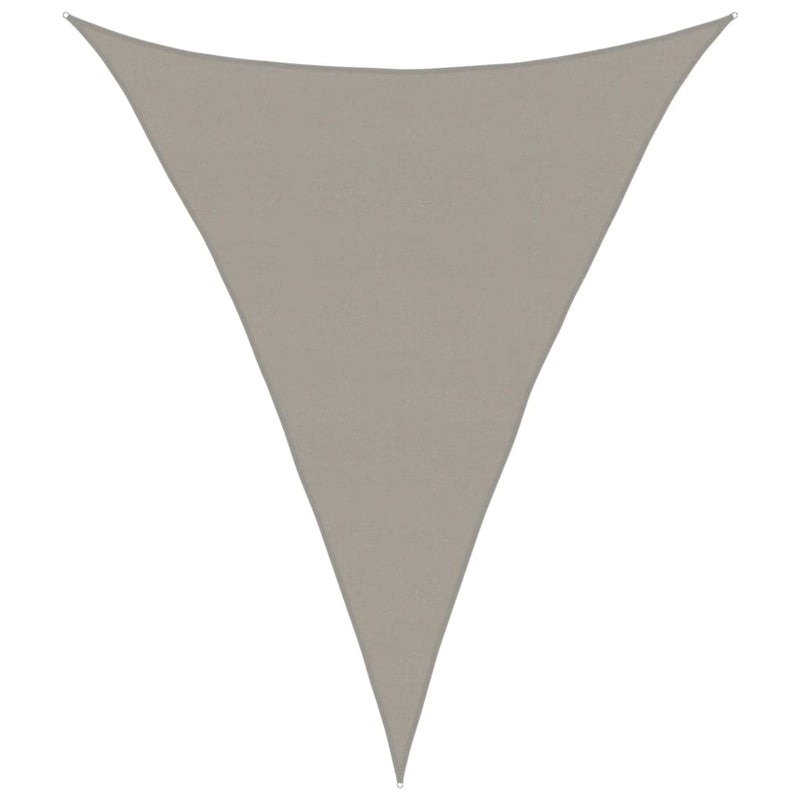 vidaXL világosszürke háromszög alakú HDPE napvitorla 160 g/m² 5x7x7 m
