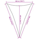 vidaXL világosszürke háromszög alakú HDPE napvitorla 160 g/m² 5x7x7 m