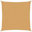 vidaXL homokszínű négyzet alakú HDPE napvitorla 160 g/m² 2,5 x 2,5 m