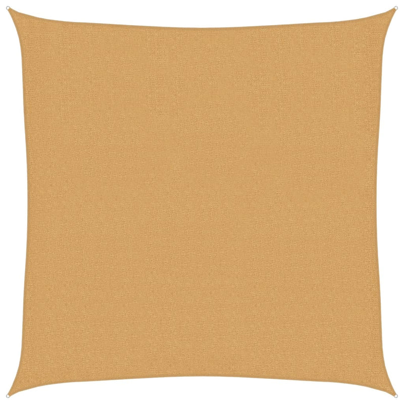 vidaXL homokszínű négyzet alakú HDPE napvitorla 160 g/m² 2,5 x 2,5 m