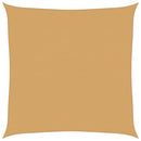 vidaXL homokszínű négyzet alakú HDPE napvitorla 160 g/m² 4x4 m