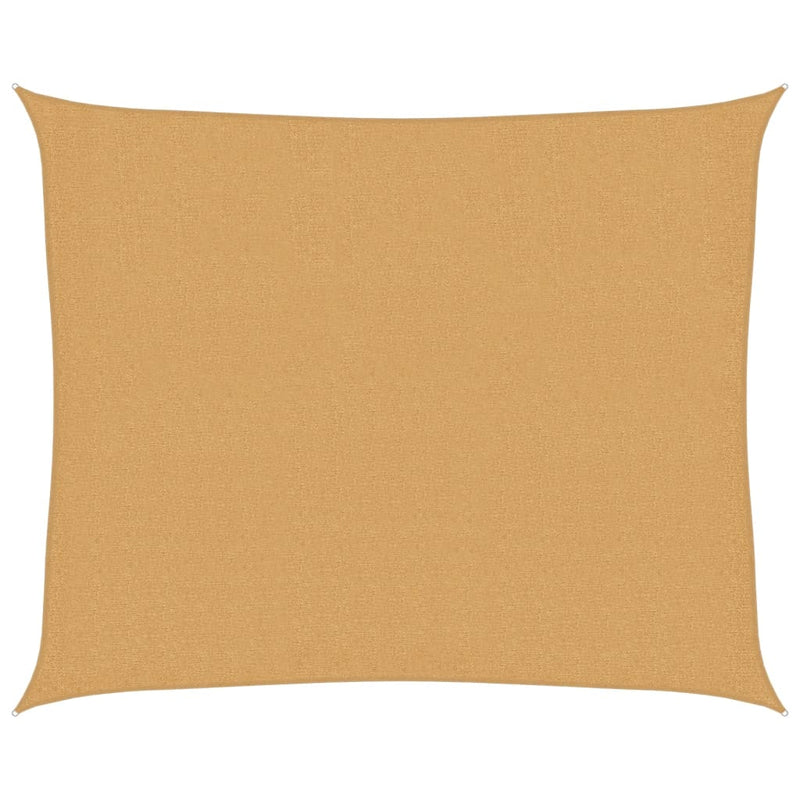 vidaXL homokszínű négyszögletű HDPE napvitorla 160 g/m² 2,5x3 m