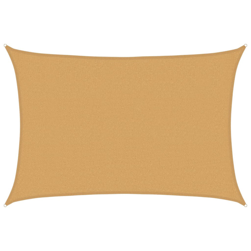 vidaXL homokszínű négyszögletű HDPE napvitorla 160 g/m² 2,5x3,5 m
