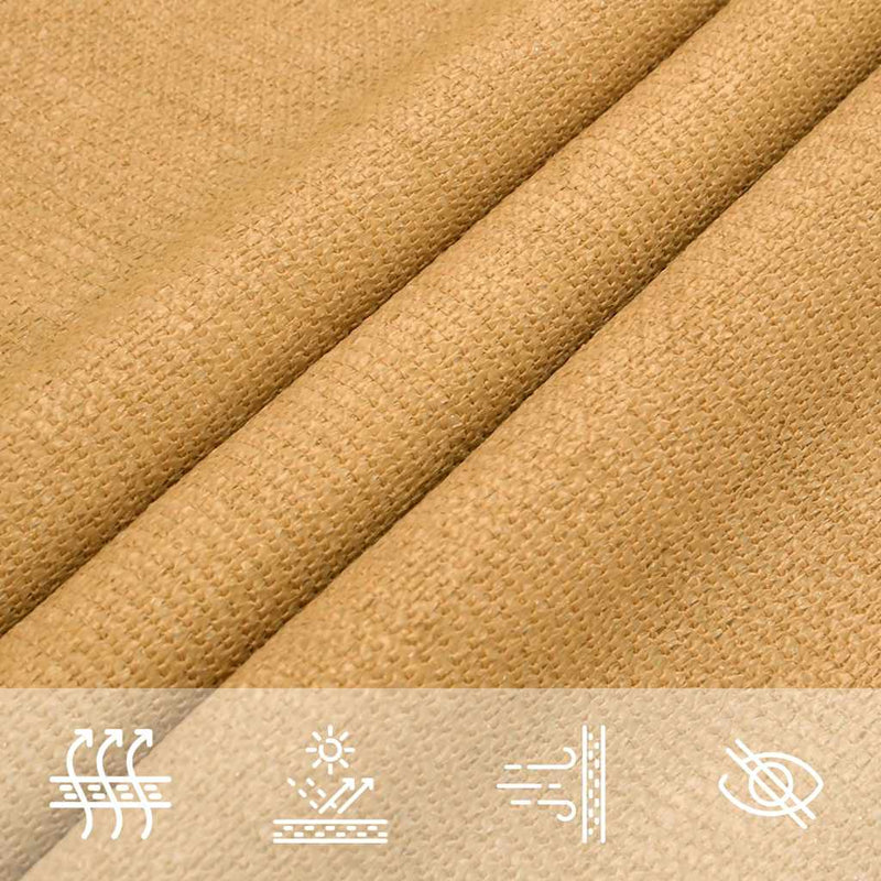 vidaXL homokszínű háromszög alakú HDPE napvitorla 160 g/m² 3x3x3 m