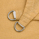 vidaXL homokszínű háromszög alakú HDPE napvitorla 160 g/m² 4x4x4 m