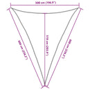 vidaXL homokszínű háromszög alakú HDPE napvitorla 160 g/m² 5x6x6 m