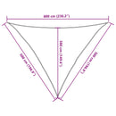 vidaXL homokszínű háromszög alakú HDPE napvitorla 160 g/m² 5x5x6 m