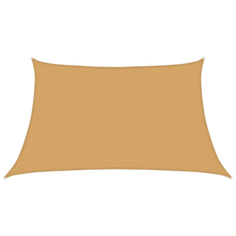 vidaXL világosszürke trapéz alakú HDPE napvitorla 160 g/m² 3/4 x 2 m