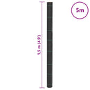 vidaXL fekete PP talajtakaró membrán 1,5x5 m