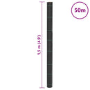 vidaXL fekete gyomfólia 1,5 x 50 m PP
