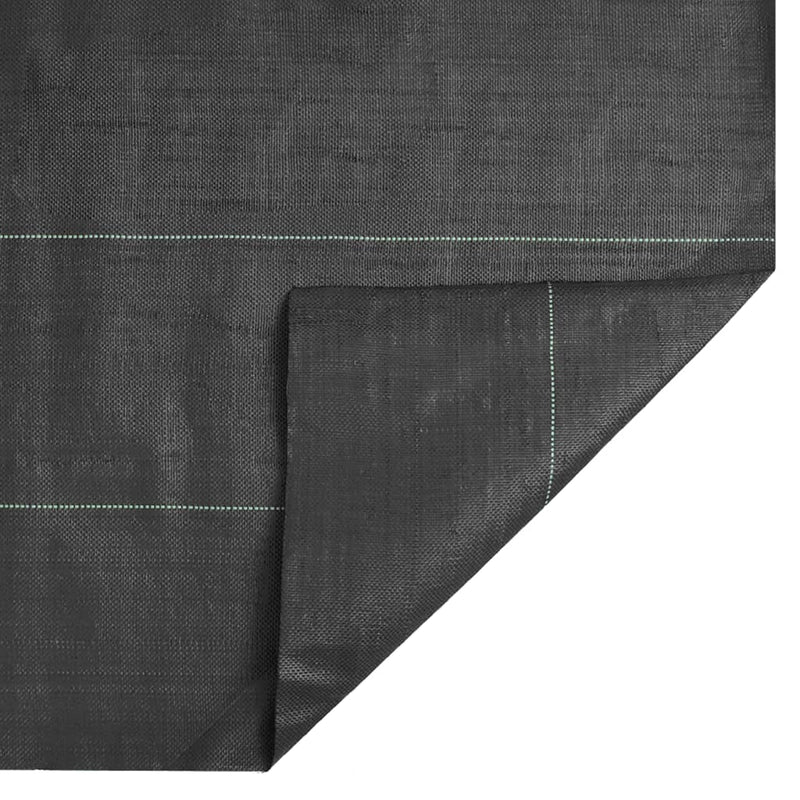 vidaXL fekete PP talajtakaró membrán 2x10 m