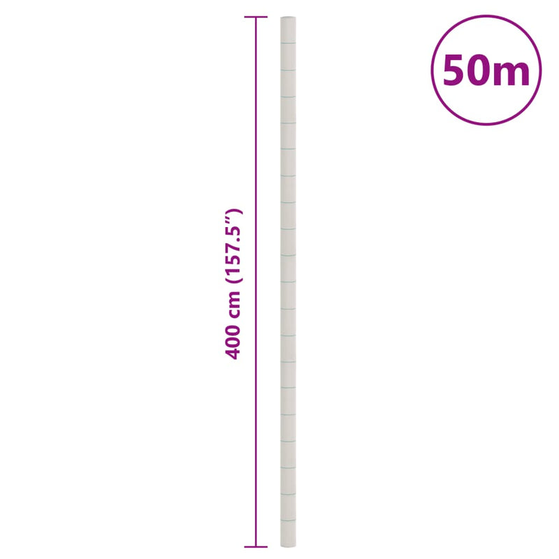 vidaXL fehér PP talajtakaró membrán 4x50 m