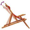 vidaXL 2 db összecsukható piros szövet strandszék