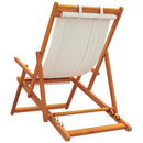 vidaXL 2 db összecsukható krémszínű szövet strandszék