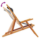 vidaXL 2 db összecsukható fekete szövet strandszék