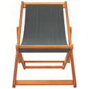 vidaXL 2 db összecsukható szürke szövet strandszék