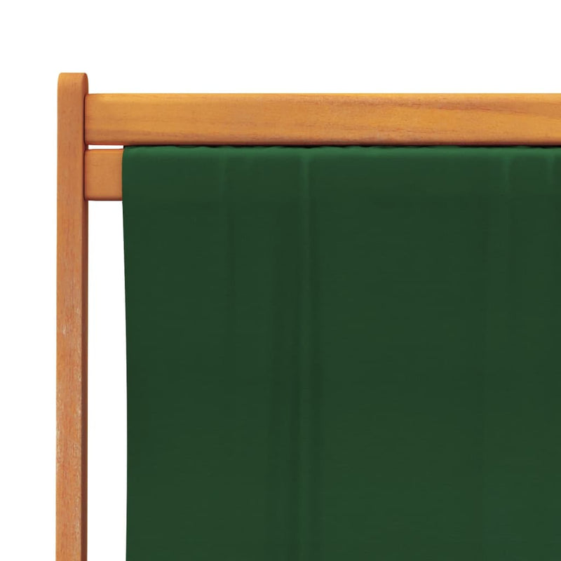 vidaXL 2 db összecsukható zöld szövet strandszék