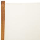 vidaXL 8 db krémfehér szövet és tömör fa dönthető kerti szék