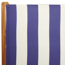 vidaXL 8 db kék és fehér szövet és tömör fa dönthető kerti szék