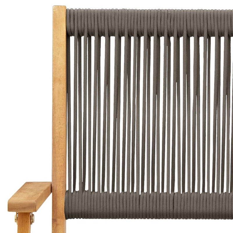 vidaXL 6 db szürke tömör akácfa összecsukható kerti szék