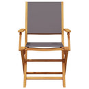 vidaXL 6 db antracitszürke szövet és tömör fa összecsukható kerti szék