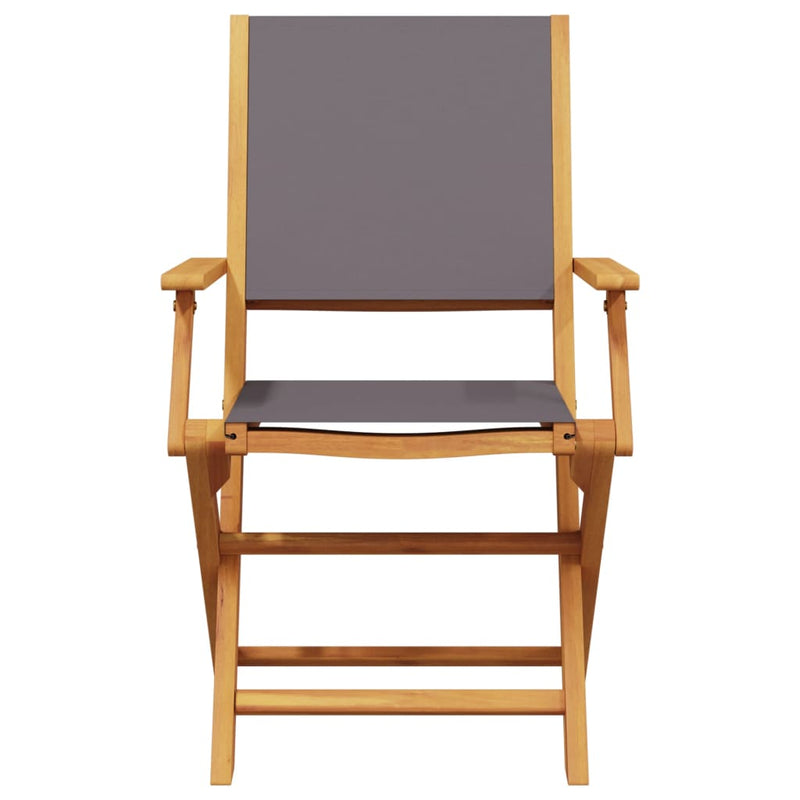 vidaXL 6 db antracitszürke szövet és tömör fa összecsukható kerti szék