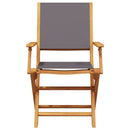 vidaXL 8 db antracitszürke szövet és tömör fa összecsukható kerti szék