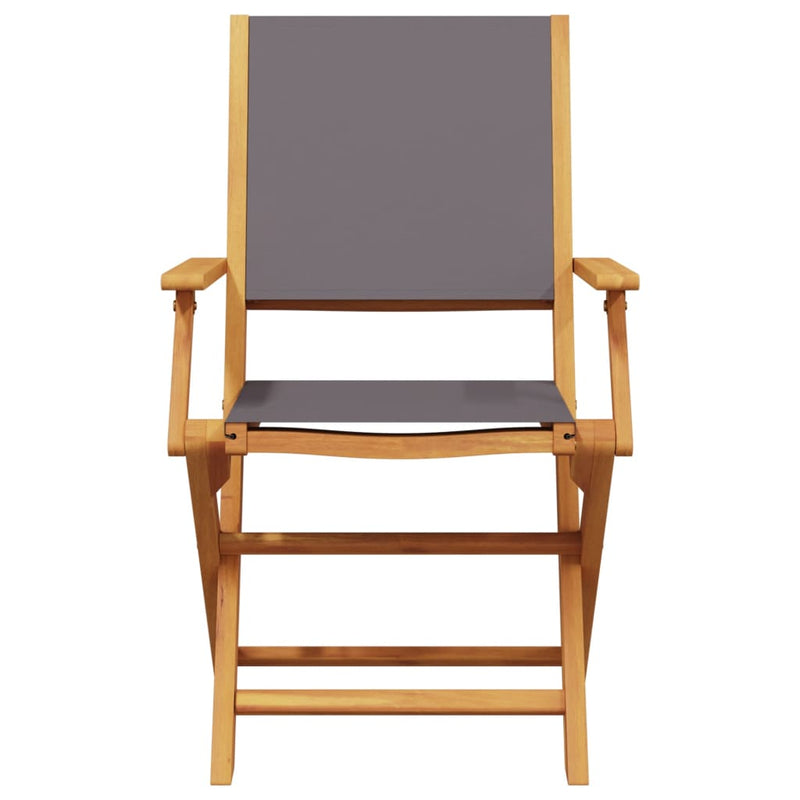 vidaXL 8 db antracitszürke szövet és tömör fa összecsukható kerti szék