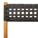 vidaXL 4 db fekete polyrattan és tömör fa összecsukható kerti szék