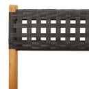 vidaXL 8 db fekete polyrattan és tömör fa összecsukható kerti szék