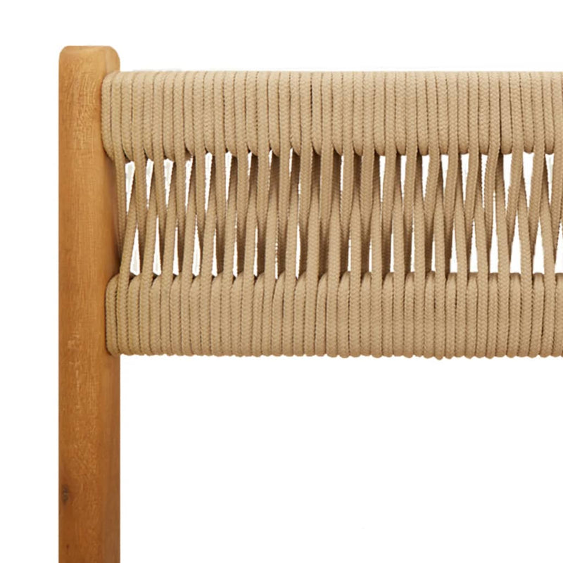 vidaXL 6 db bézs tömör akácfa összecsukható kerti szék